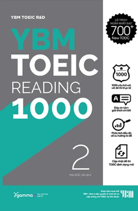 YBM Toeic Reading 1000 - vol 2 cover